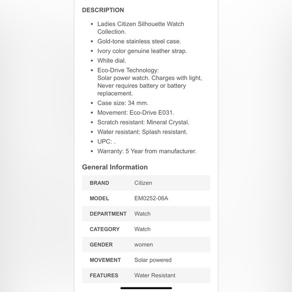 Citizen eco drive female watch. EUC - Picture 4 of 4